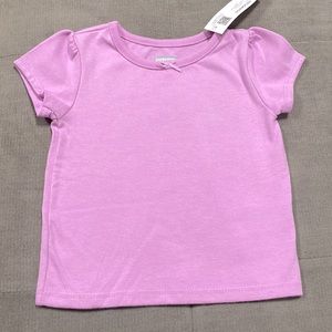 💥3 items for $15 Garanimals Baby Girls Short Sleeve Solid T-Shirt, Size 3-6 M